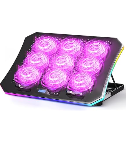 Amazon.com: KeiBn Upgraded Gaming Laptop Cooler Pad with 9 Quiet